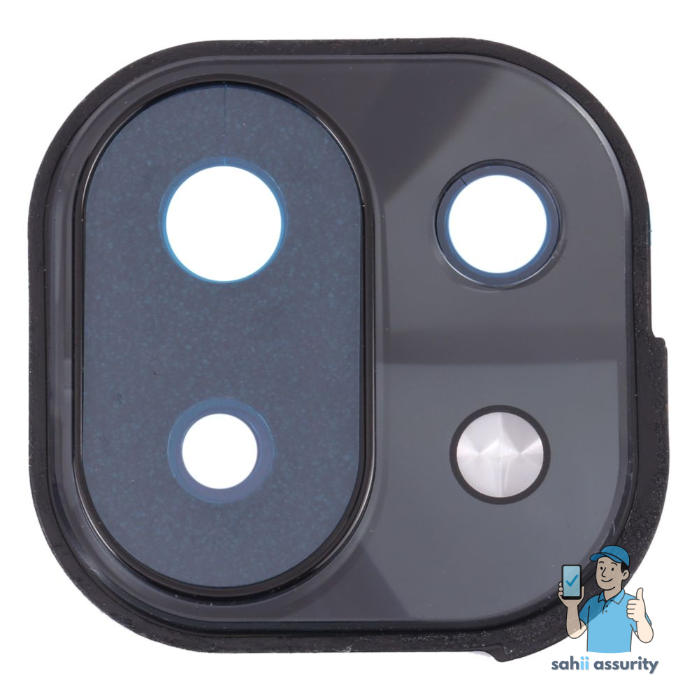 Camera Lens Glass with Frame for Xiaomi Mi 11 Lite Black